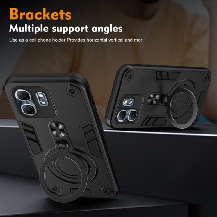 Infinix Smart 9/Hot 50i. Funda Armor TPU+PC con anillo 360