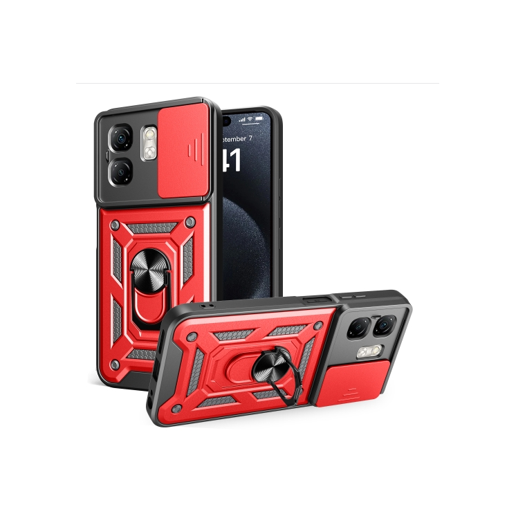 Infinix Smart 9/Hot 50i. Funda Camshield TPU+PC con anillo