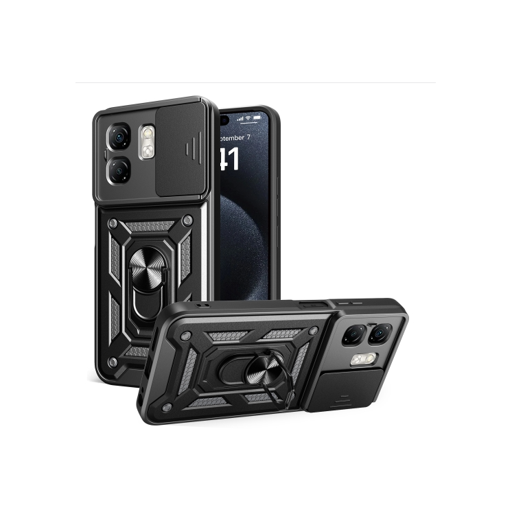 Infinix Smart 9/Hot 50i. Funda Camshield TPU+PC con anillo
