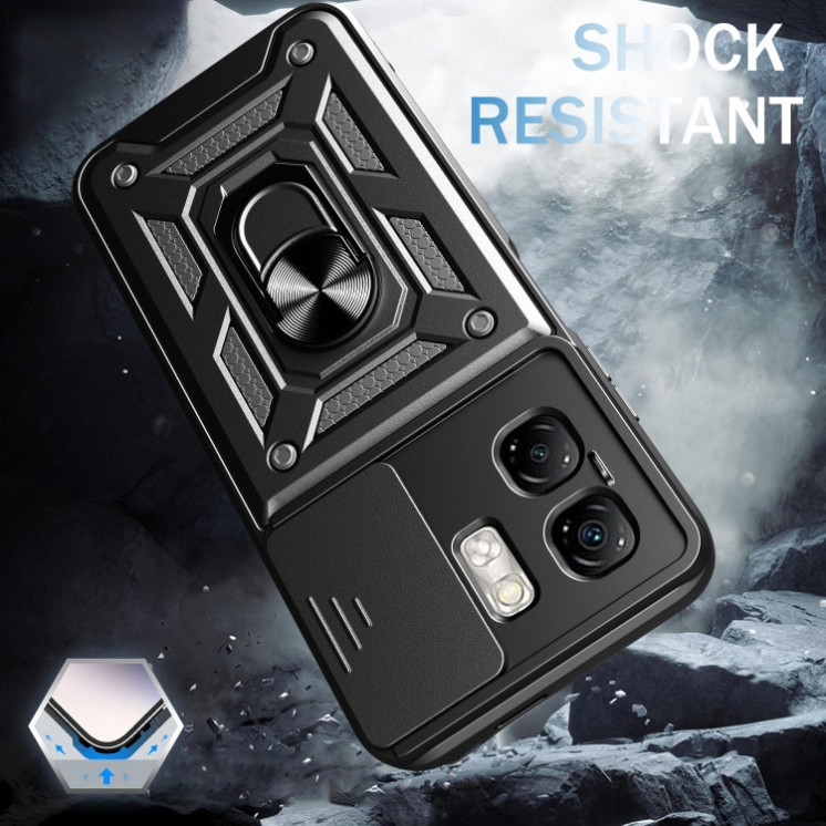 Infinix Smart 9/Hot 50i. Funda Camshield TPU+PC con anillo