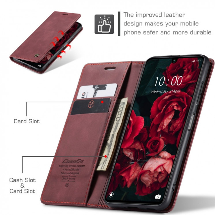 Xiaomi 13C 4G/5G/Poco C65. Funda CaseMe leather case con cierre magnético