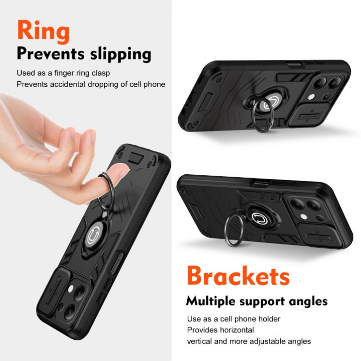 Xiaomi Note 13 4G. Funda Camshield magnética con anillo