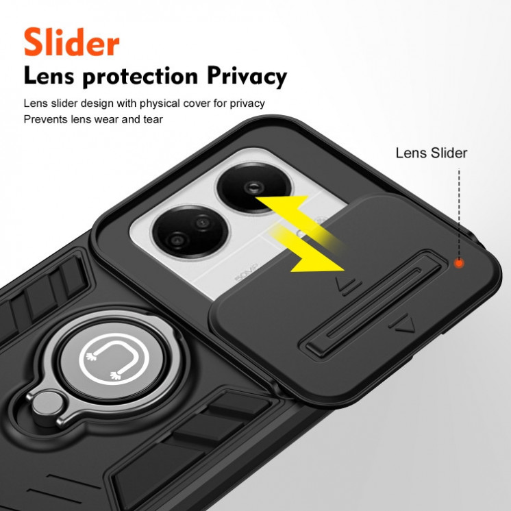 Xiaomi 13C 4G/5G. Funda Camshield con anillo