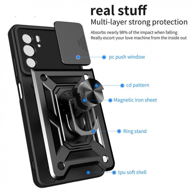 Motorola Edge 30 Pro. Funda Camshield con anillo