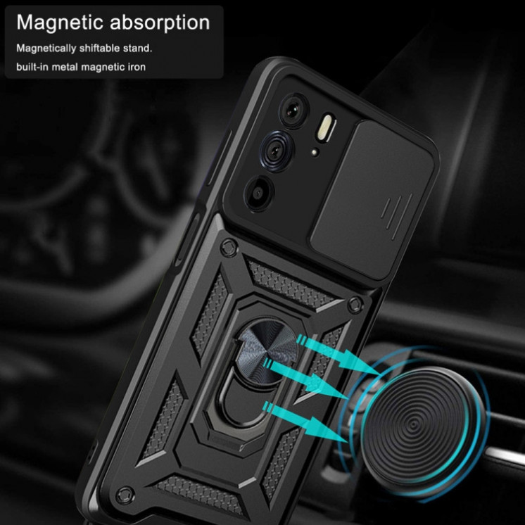 Motorola Edge 30 Pro. Funda Camshield con anillo