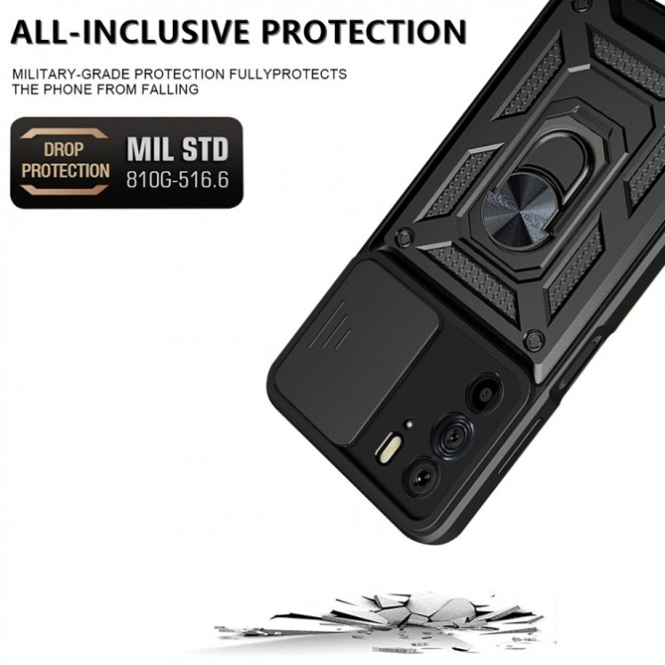 Motorola Edge 30 Pro. Funda Camshield con anillo
