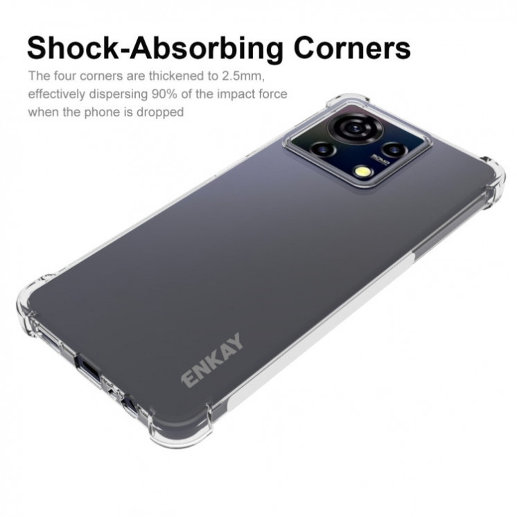 ZTE Blade V50 Vita 4G. Funda marca ENKAY anti-slip TPU transparente