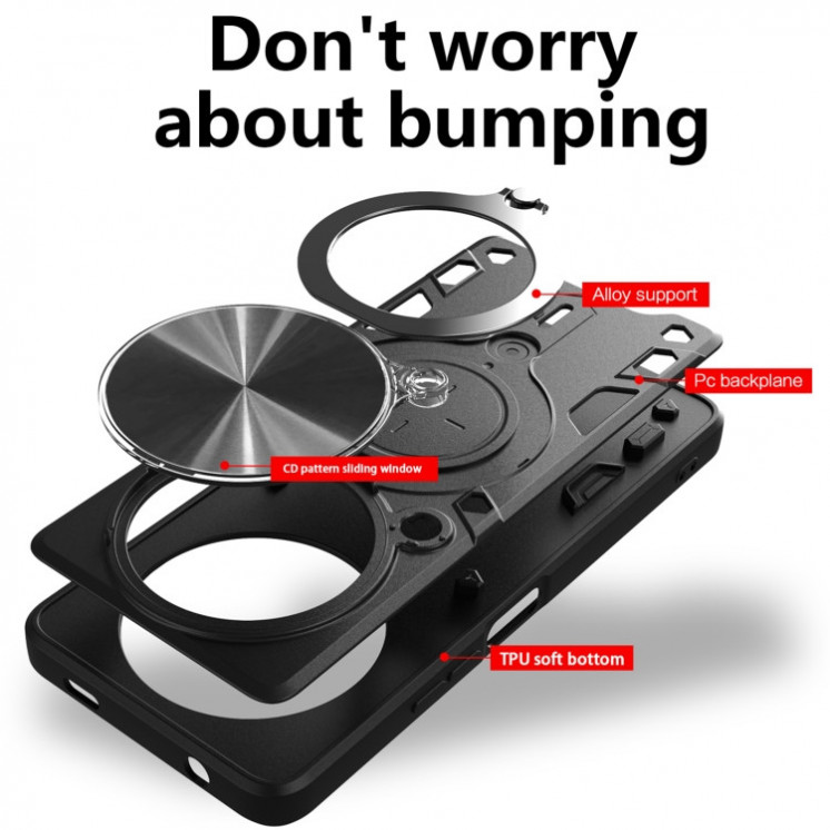 Xiaomi Redmi A3/ A3x/ Poco C61. Funda Camshield con anillo stand
