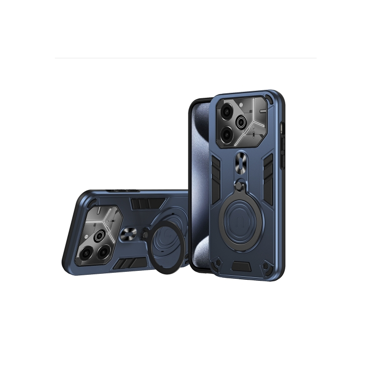 Tecno Pova 6/6 Pro. Funda PC+TPU con anillo stand 360°
