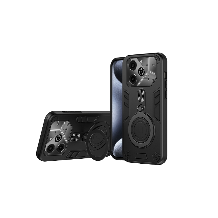 Tecno Pova 6/6 Pro. Funda PC+TPU con anillo stand 360°