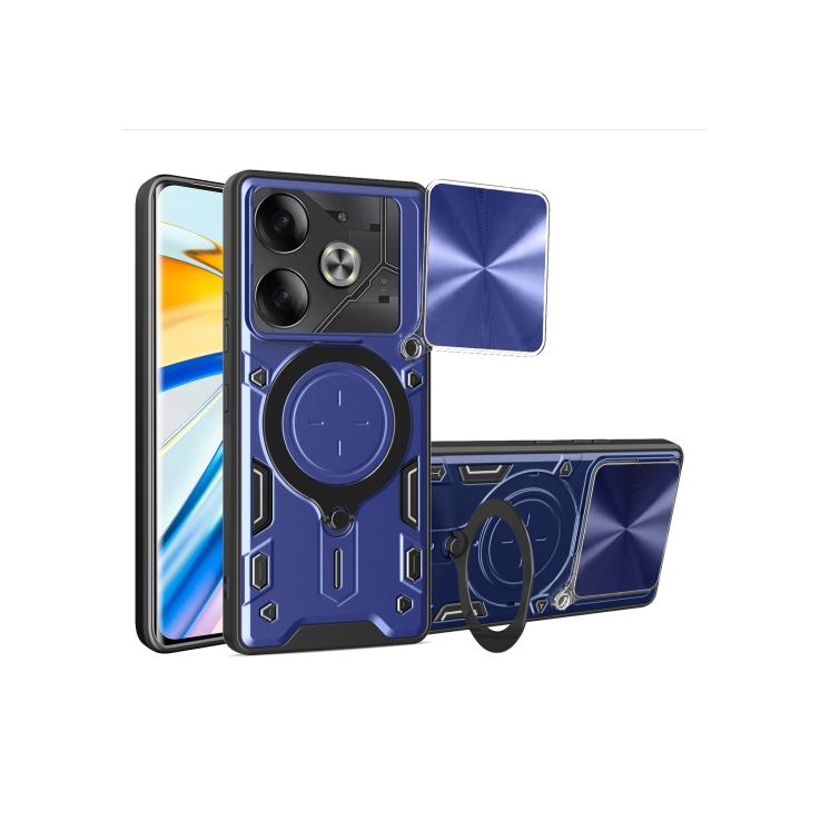 Tecno Pova 6/6 Pro. Funda Camshield con anillo stand