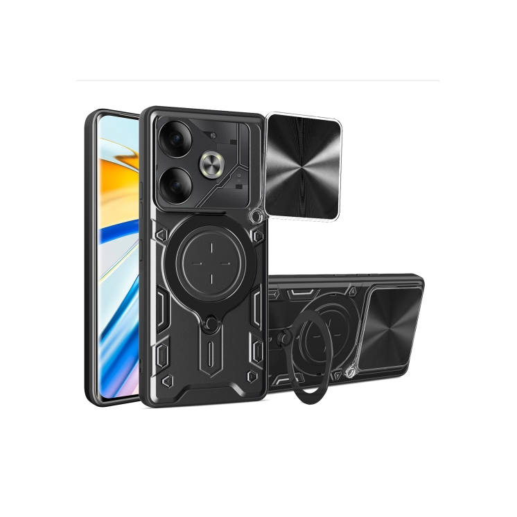 Tecno Pova 6/6 Pro. Funda Camshield con anillo stand
