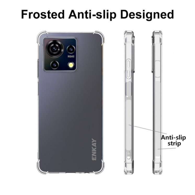 ZTE Blade V50 Vita 4G. Funda marca ENKAY anti-slip TPU transparente