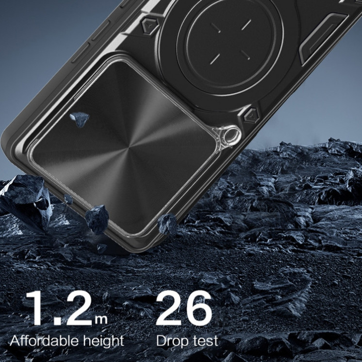 Tecno Pova 6/6 Pro. Funda Camshield con anillo stand