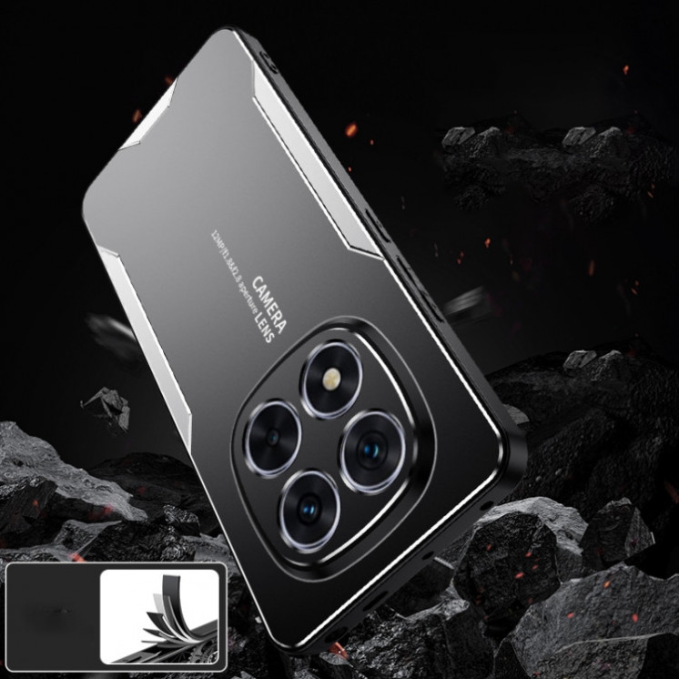 Xiaomi Redmi Note 14 Pro 5G. Funda híbrida TPU con detalles metal