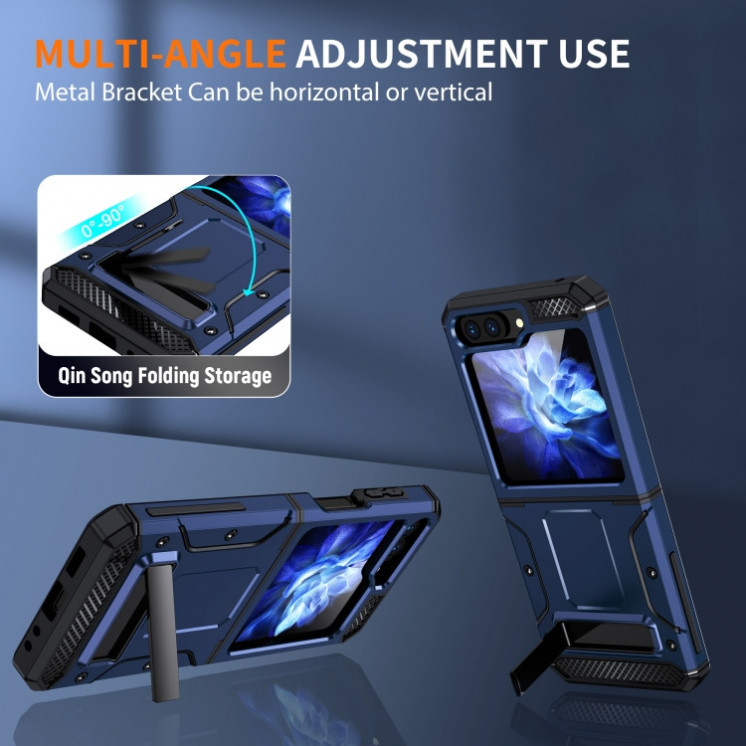 Samsung Z Flip5. Funda TPU+ PC con stand (azul)