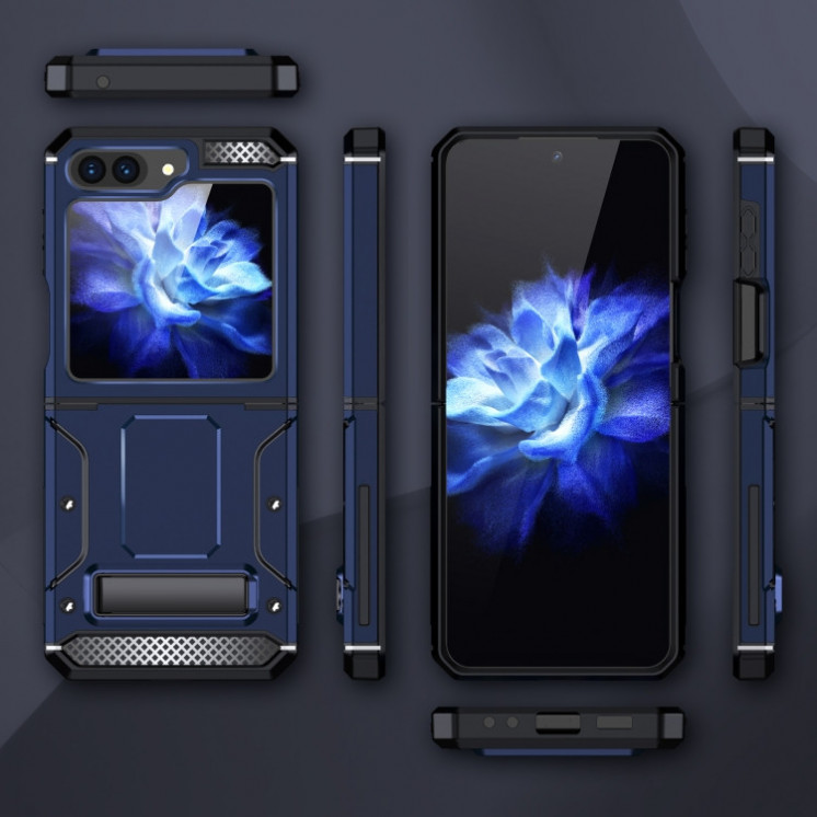 Samsung Z Flip5. Funda TPU+ PC con stand (azul)
