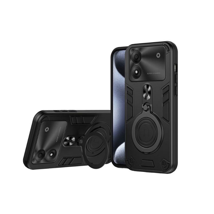 ZTE Blade A34/ A54. Funda TPU+PC con anillo metálico 360