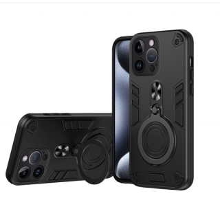IPhone 14 Pro Max. Funda con anillo metálico 360° TPU+PC