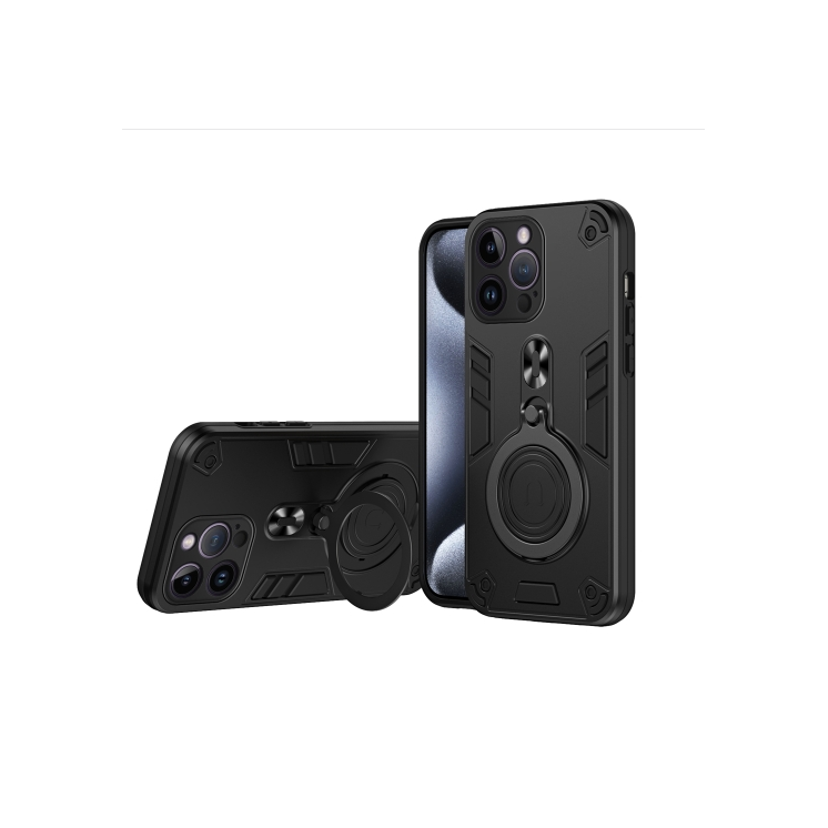 IPhone 14 Pro Max. Funda con anillo metálico 360° TPU+PC