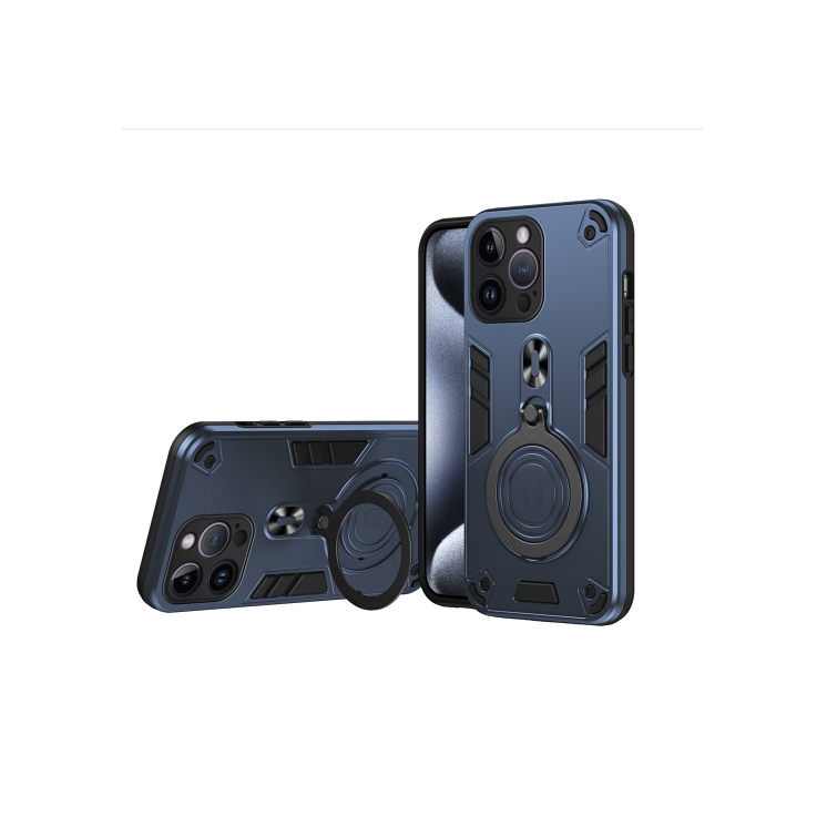 IPhone 14 Pro Max. Funda con anillo metálico 360° TPU+PC