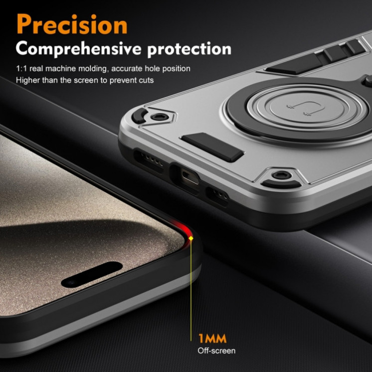ZTE Blade A34/ A54. Funda TPU+PC con anillo metálico 360