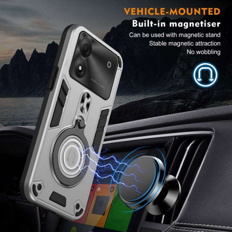 ZTE Blade A34/ A54. Funda TPU+PC con anillo metálico 360
