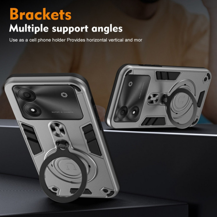 ZTE Blade A34/ A54. Funda TPU+PC con anillo metálico 360