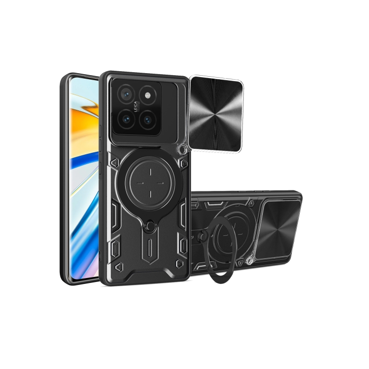 Xiaomi 14T 5G. Funda Camshield TPU+PC con anillo stand