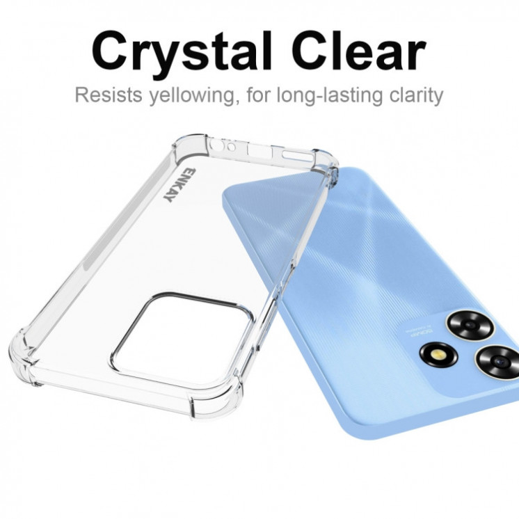 ZTE Blade A73 4G. Funda ENKAY TPU anti-slip transparente