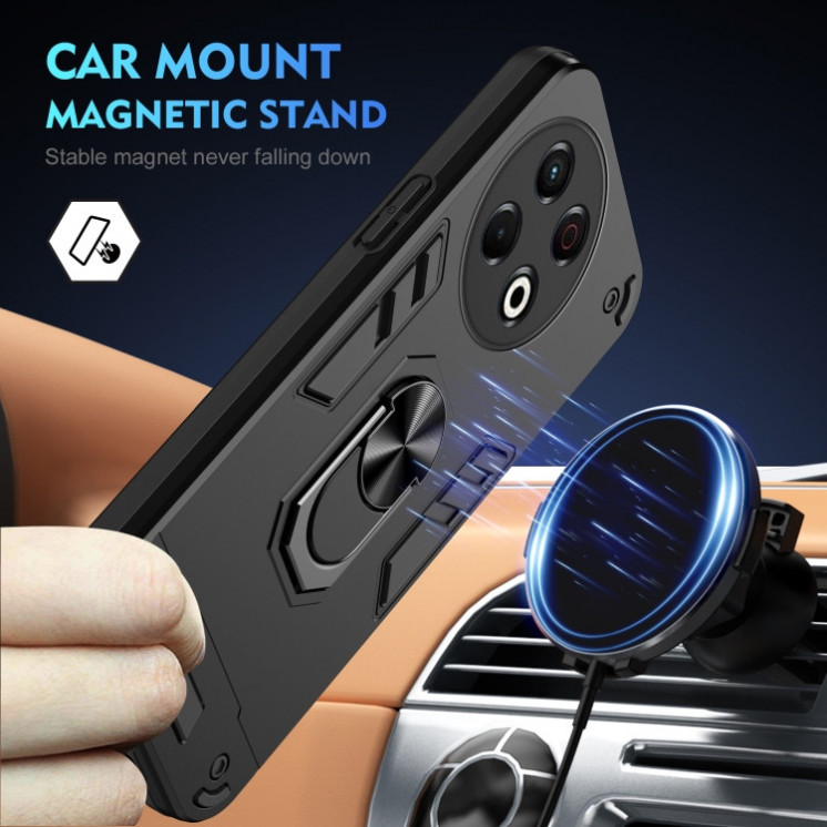 Tecno Spark 30 Pro. Funda Armor con anillo metálico