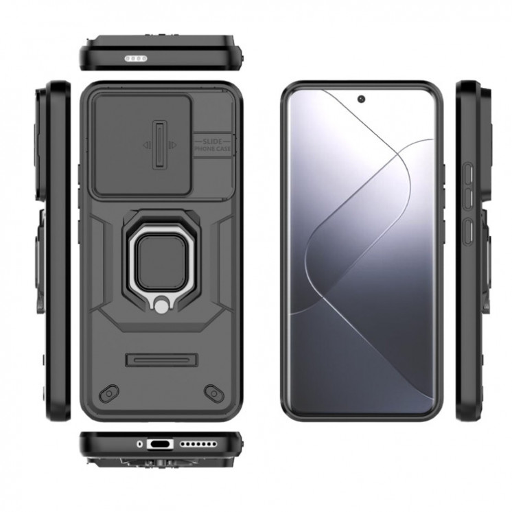 Xiaomi 14 Pro. Funda Camshield TPU+PC con anillo