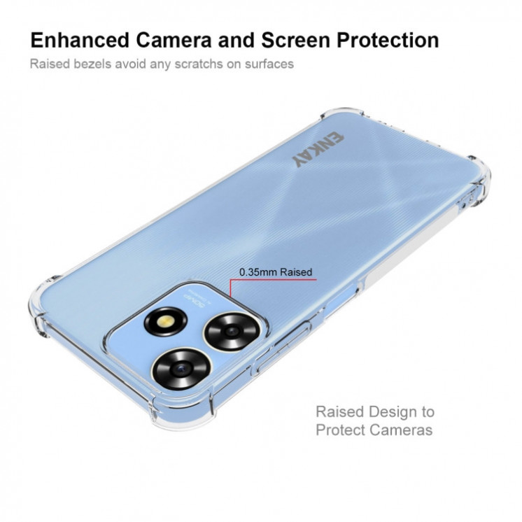 ZTE Blade A73 4G. Funda ENKAY TPU anti-slip transparente