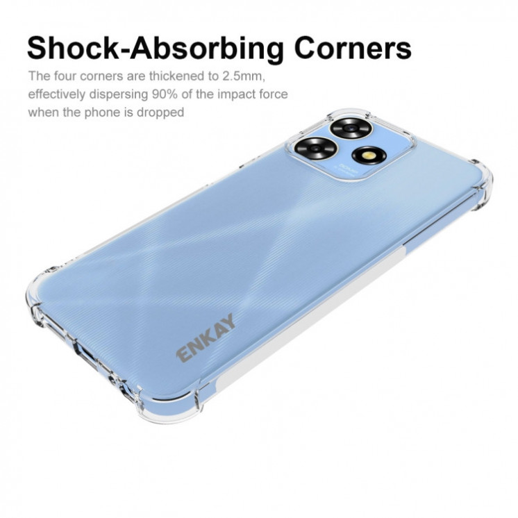 ZTE Blade A73 4G. Funda ENKAY TPU anti-slip transparente