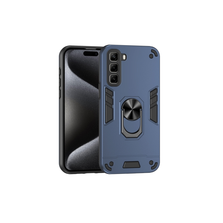 Infinix Hot 50. Funda Armor con anillo metálico