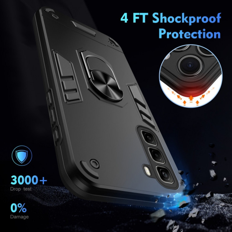 Infinix Hot 50. Funda Armor con anillo metálico