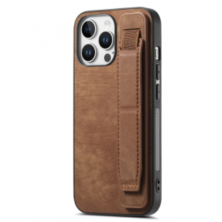 IPhone 16 Pro Max. Funda leather case con correa elástica