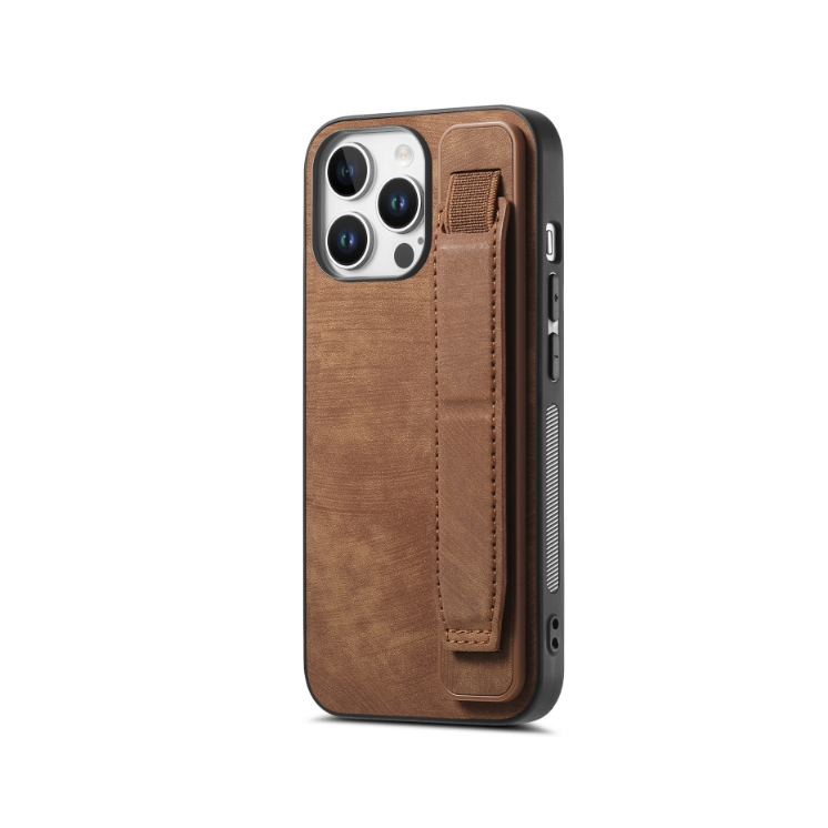 IPhone 16 Pro Max. Funda leather case con correa elástica