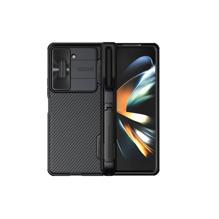 Samsung Z Fold5 5G. Funda NILLKIN black mirror series camshield con pen slot