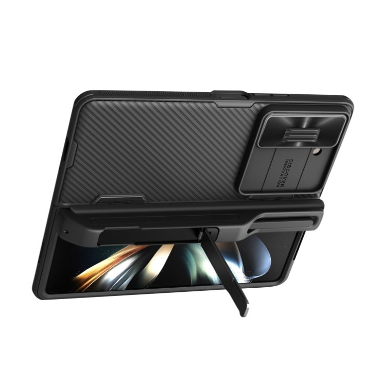 Samsung Z Fold5 5G. Funda NILLKIN black mirror series camshield con pen slot