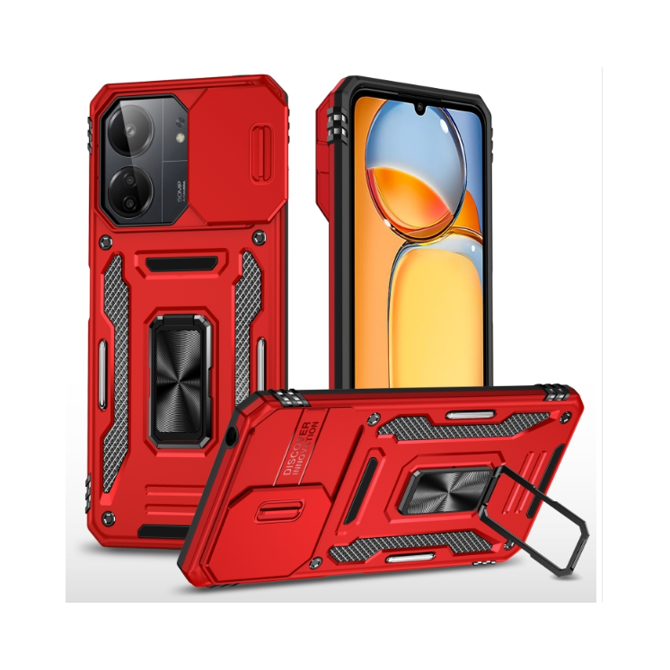 Xiaomi Note 13 Pro 4G. Funda Armor con protector de cámaras y anillo.