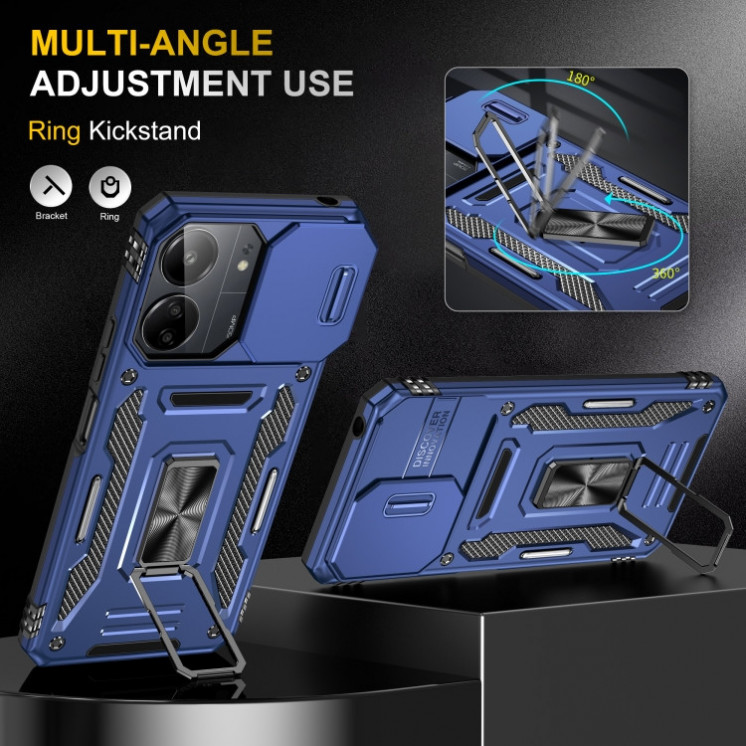 Xiaomi Note 13 Pro 4G. Funda Armor con protector de cámaras y anillo.