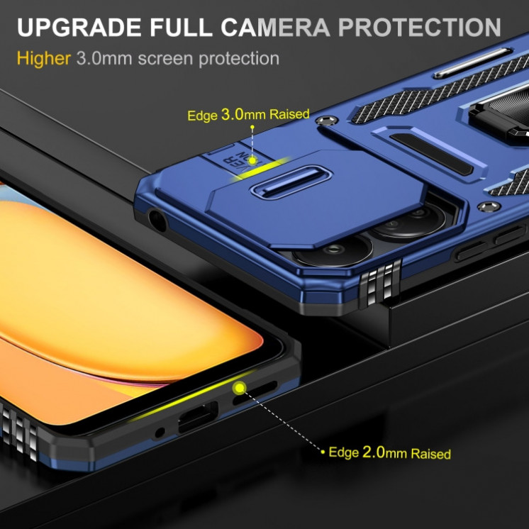 Xiaomi Note 13 Pro 4G. Funda Armor con protector de cámaras y anillo.