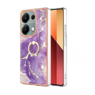Xiaomi Note 13 Pro 4G/ Poco M6 Pro. Funda Electroplating mármol TPU con anillo