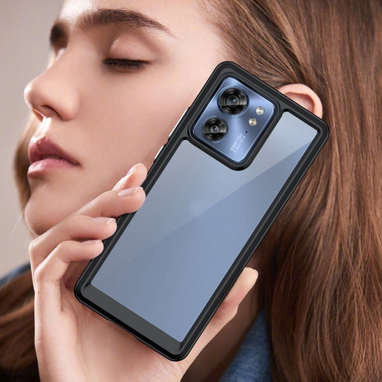 Motorola Edge 40. Funda transparente TPU+acrílico