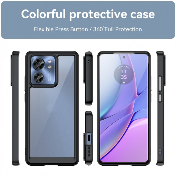 Motorola Edge 40. Funda transparente TPU+acrílico