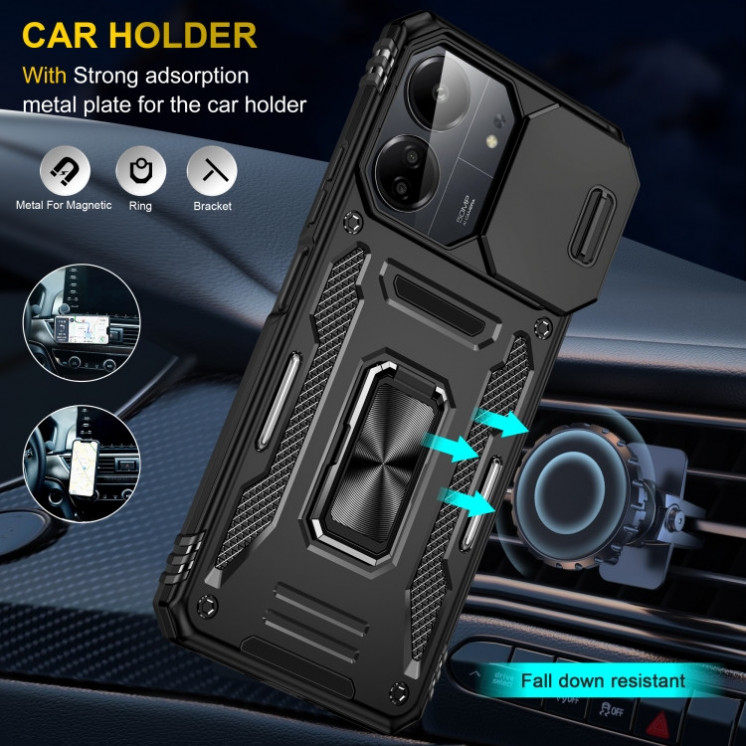 Xiaomi Note 13 pro 5G/ Poco X6. Funda Armor camshield con anillo stand