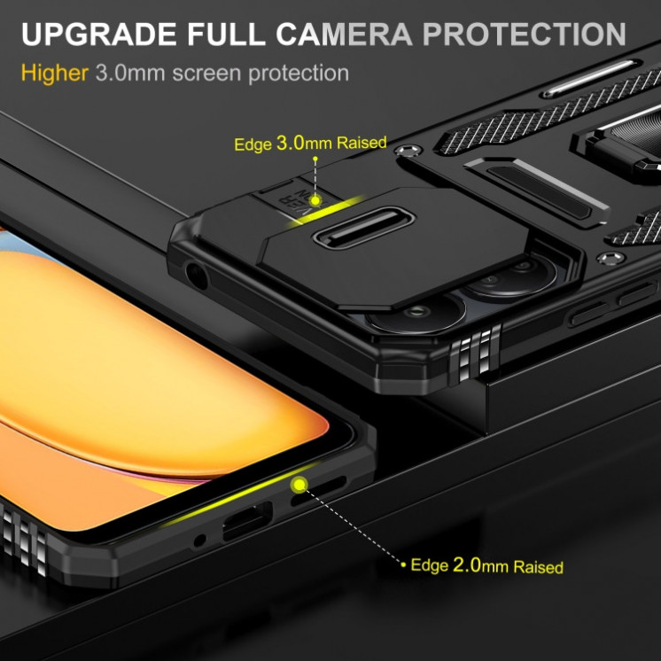 Xiaomi Note 13 pro 5G/ Poco X6. Funda Armor camshield con anillo stand