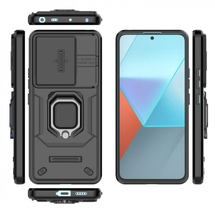 Xiaomi Note 13 pro 5G/ Poco X6 5G. Funda camshield con anillo.