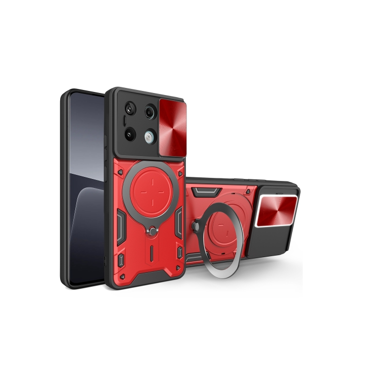 Xiaomi Note 13 pro 5G/ Poco X6 5G. Funda camshield con anillo stand